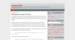 Desktop Screenshot of javageneralist.blogspot.com
