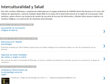 Tablet Screenshot of interculturalidadysalud.blogspot.com