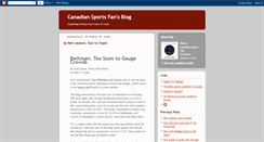 Desktop Screenshot of canadiansportsfan.blogspot.com