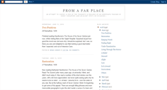 Desktop Screenshot of fromafarplace.blogspot.com