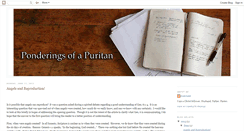 Desktop Screenshot of ponderingpuritan.blogspot.com