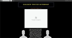 Desktop Screenshot of goldentouchsunroof.blogspot.com