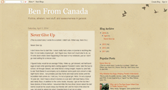 Desktop Screenshot of benfromcanada.blogspot.com