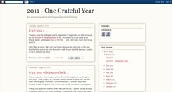 Desktop Screenshot of onegratefulyear.blogspot.com