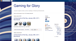 Desktop Screenshot of gamingforglory.blogspot.com