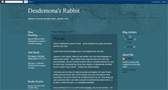 Desktop Screenshot of desdemonas-rabbit.blogspot.com