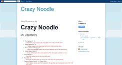 Desktop Screenshot of crazynoodlecomo.blogspot.com