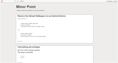 Desktop Screenshot of minorpoint.blogspot.com