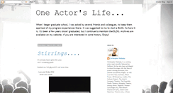 Desktop Screenshot of oneactorslife.blogspot.com