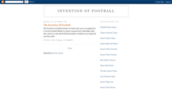 Desktop Screenshot of inventionoffootball.blogspot.com