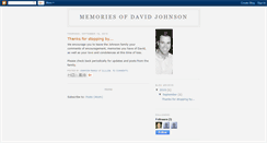 Desktop Screenshot of memoriesofdavidjohnson.blogspot.com