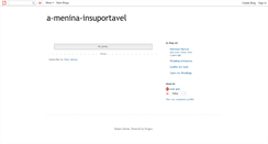 Desktop Screenshot of a-menina-insuportavel.blogspot.com