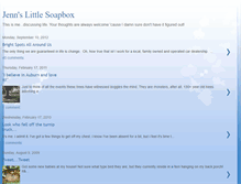 Tablet Screenshot of jennslittlesoapbox.blogspot.com