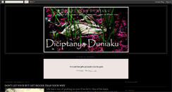 Desktop Screenshot of diciptanyaduniaku.blogspot.com