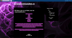 Desktop Screenshot of desnecessario-o.blogspot.com