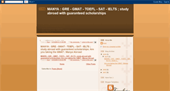 Desktop Screenshot of manya-gmat-gre.blogspot.com