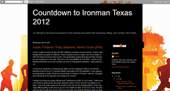 Desktop Screenshot of countdowntoironmantexas2012.blogspot.com