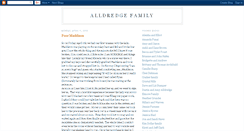 Desktop Screenshot of alldredgefamily.blogspot.com