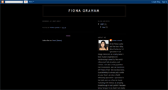 Desktop Screenshot of fiona-graham.blogspot.com