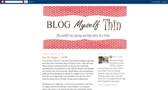 Desktop Screenshot of blogmyselfthin.blogspot.com