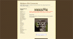 Desktop Screenshot of myspace-hot-comments.blogspot.com