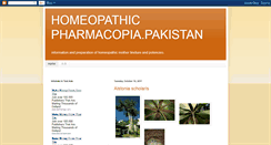 Desktop Screenshot of homeopathicpharmacopia.blogspot.com