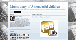 Desktop Screenshot of mumsdiaryofthreewonderfulchildrenxxx.blogspot.com