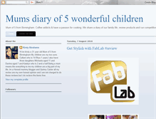 Tablet Screenshot of mumsdiaryofthreewonderfulchildrenxxx.blogspot.com