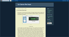 Desktop Screenshot of carstereoipod.blogspot.com