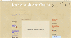 Desktop Screenshot of lasrecetasdecasaclaudia.blogspot.com