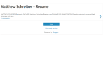 Tablet Screenshot of matthewdschreiber-resume.blogspot.com