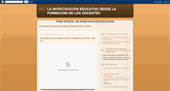 Desktop Screenshot of foroestatalinvestigacioneducativa.blogspot.com