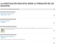 Tablet Screenshot of foroestatalinvestigacioneducativa.blogspot.com