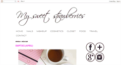 Desktop Screenshot of mysweetstrawberries.blogspot.com