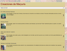 Tablet Screenshot of creacionesdemaryuris.blogspot.com