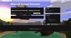 Desktop Screenshot of minecraftaccountkeygen.blogspot.com