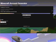 Tablet Screenshot of minecraftaccountkeygen.blogspot.com