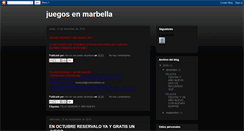 Desktop Screenshot of juegosenmarbella.blogspot.com