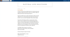 Desktop Screenshot of naturallifesolutions.blogspot.com