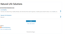 Tablet Screenshot of naturallifesolutions.blogspot.com