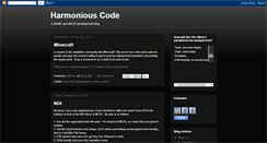 Desktop Screenshot of harmoniouscode.blogspot.com