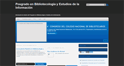 Desktop Screenshot of posgradoenbibliotecologiaunam.blogspot.com