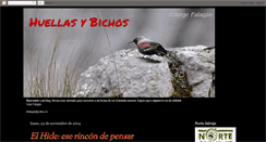 Desktop Screenshot of huellasybichos.blogspot.com