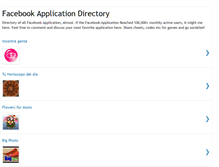 Tablet Screenshot of facebookapplicationdirectory.blogspot.com