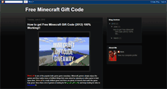 Desktop Screenshot of freeminecraftgiftcode-meik.blogspot.com