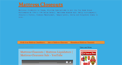 Desktop Screenshot of mattresscloseouts.blogspot.com