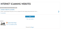 Tablet Screenshot of internetscammingwebsites.blogspot.com