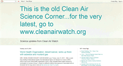 Desktop Screenshot of cleanairsciencecorner.blogspot.com