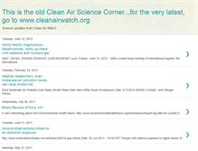 Tablet Screenshot of cleanairsciencecorner.blogspot.com