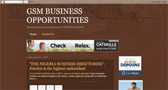 Desktop Screenshot of gsm-business-opportunities.blogspot.com